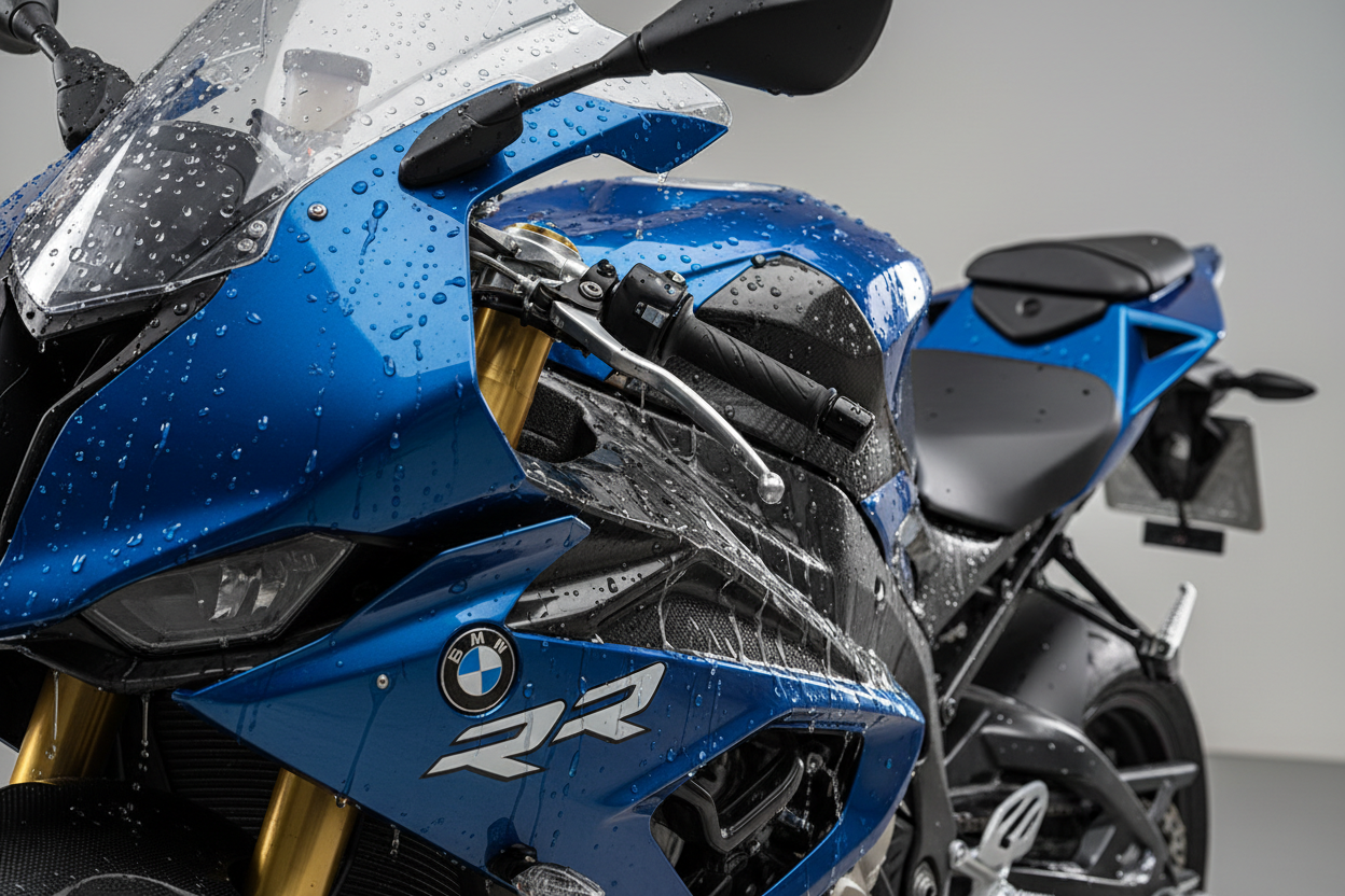 Hydrophobic PPF for BMW Bikes